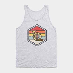 Retro Badge French Horn Light Tank Top